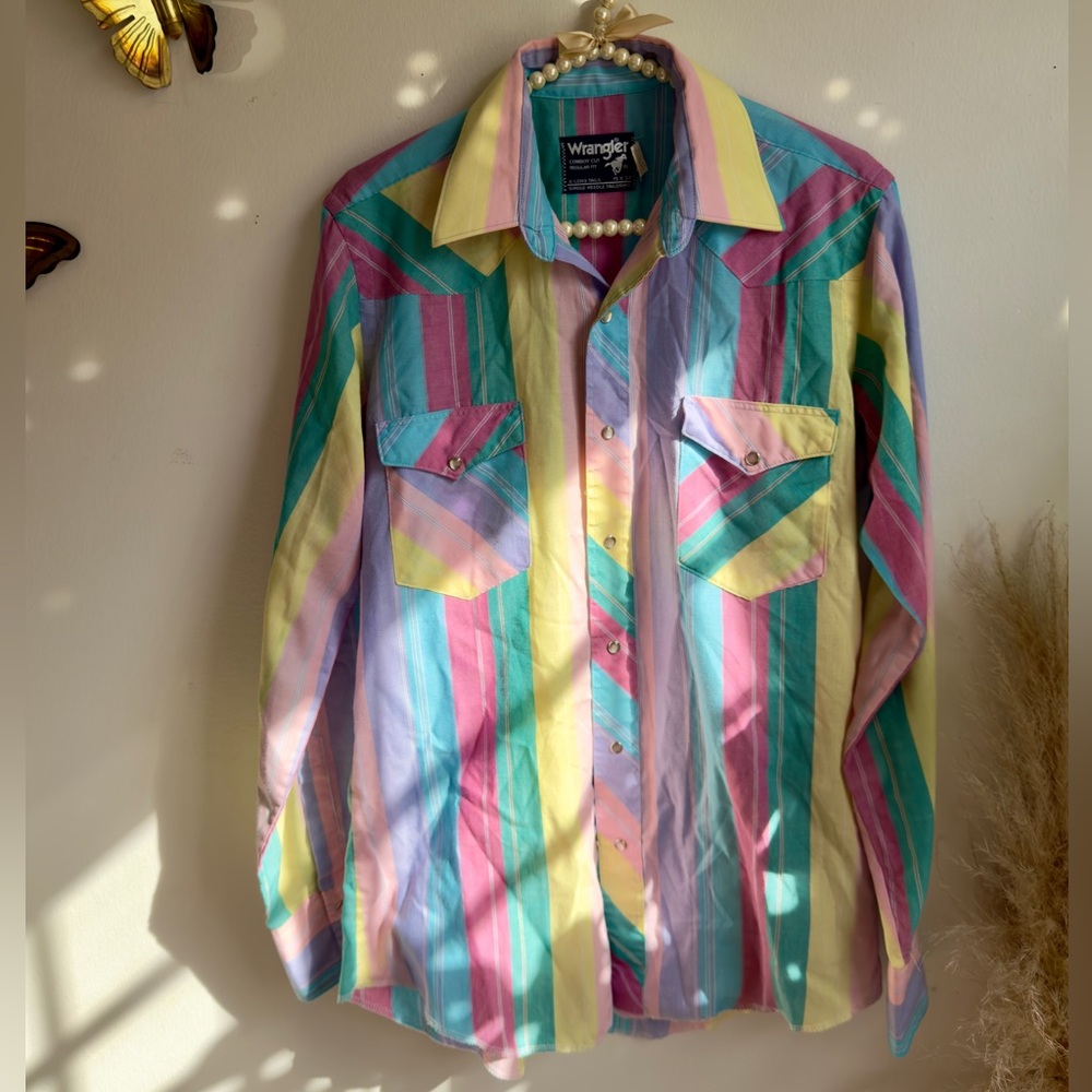 Vintage 90’s Wrangler Brushpopper Western Shirt